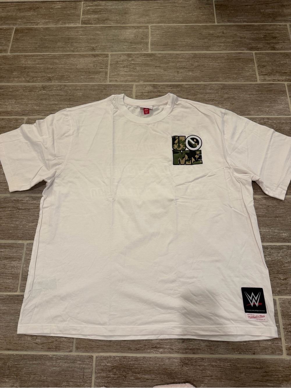 MITCHELL AND NESS WWE Chain Gang Battalion JOHN CENA white t-shirt